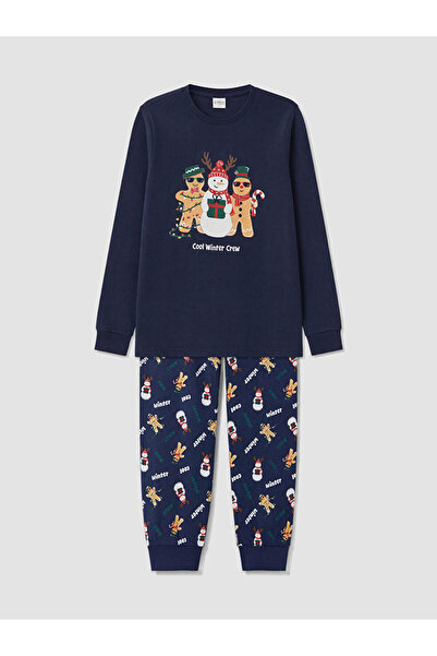 LC Waikiki New Year's Themed Boys' Pajama Set from Uzg Store for Style Enthus...
