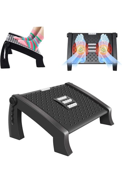 NOAEOU Office Foot Rest for Under Desk - Adjustable Foot Rest with Massage Te...