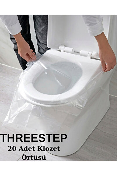 THREESTEP 20 Adet Tek Kullanımlık Tuvalet Klozet Kapağı Su Geçirmez Taşınabilir Kamp Seyahat WC Örtüsü