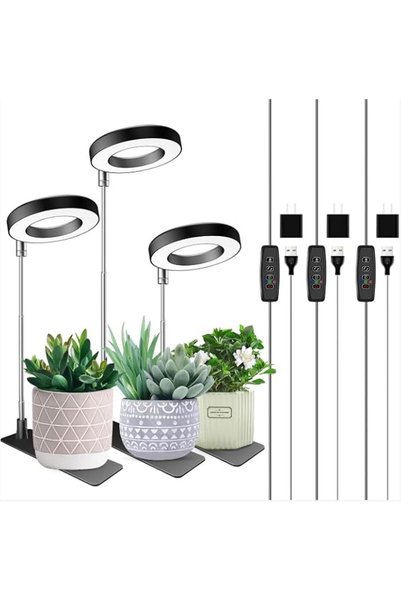 Bamworld Plant Light 05 - Desktop Telescopic - 3-Pack - UK Standard