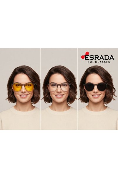 ESRADA Smart Bluetooth Glasses |   Voice Translation, Music, and Phone Call |   Blue Light Protection- Clip