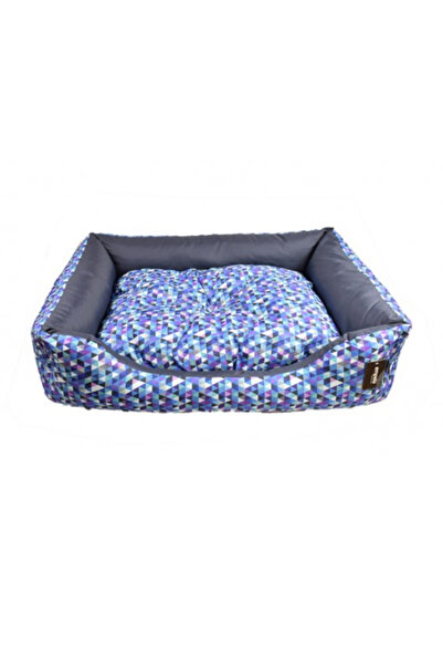 Empets Couch Bed Modern[Dimension - 55X42X16Cm, Texture - Printed Blue]