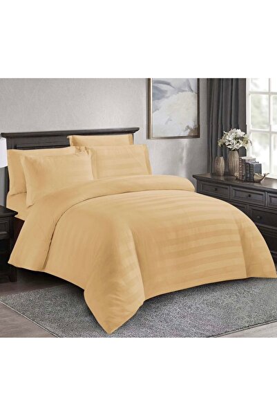 Truva Home Lenjerie de Pat Dublu Damasc Premium 6 Piese Cearceaf Pat 230x250 ...