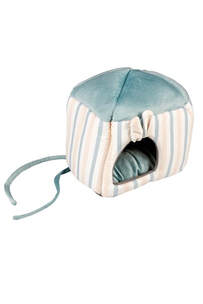 Duvo Plus Duvo+ Striped Hideway House For Small Pets-Plush S - 20X16X20Cm Mul...