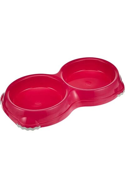 Moderna Double Smarty Bowl 26.5 X 13.5 X 3.4 Cm-2X200Ml-Pink