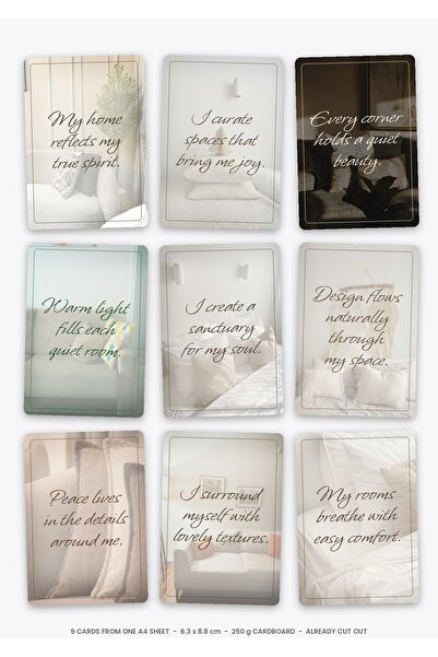OEM Carduri Afirmatii Set Styling Interior, Mesaje Motivationale, Carton 250g...