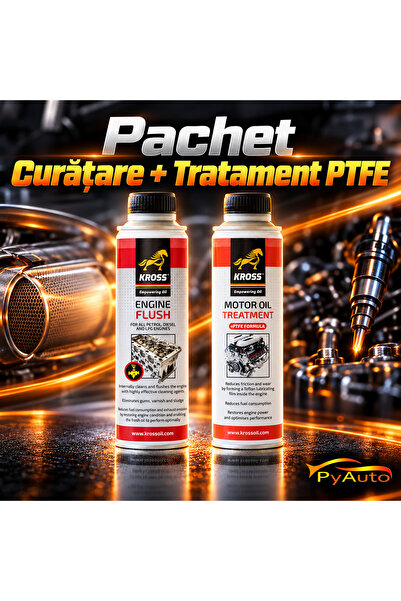 KROSS Pachet : ADITIV ULEI CU TEFLON - FORMULA +PTFE - 250 ML + ADITIV CURATA...