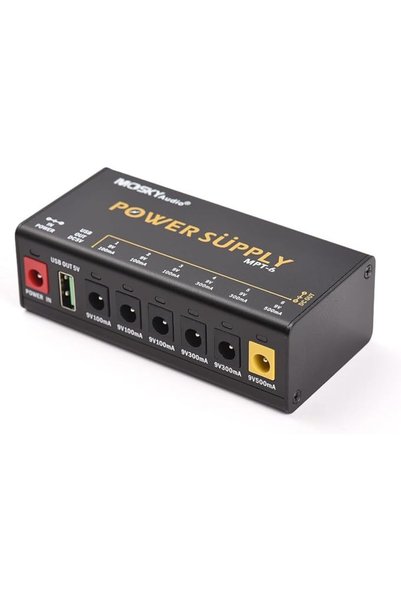 GENERAL 6-Channel Guitar Pedal Power Supply with Independent Short Circuit Pr...