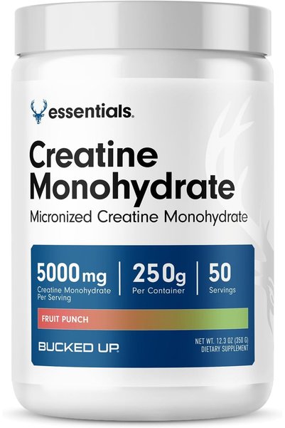 BUCKED UP Creatine Fruit Punch for Women and Men - Easy Blend, Vegetarian - F...
