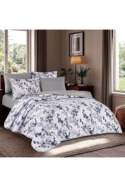 GENERAL HAPPYMOON Floral Comforter Set King Size 4-Piece, 170x230 cm Quilted ...