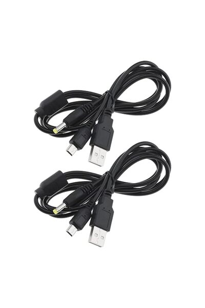 AXIYIBZI 2 قطعة كابل شحن وبيانات USB 2 في 1 متوافق مع وحدة تحكم سوني PSP 1000...