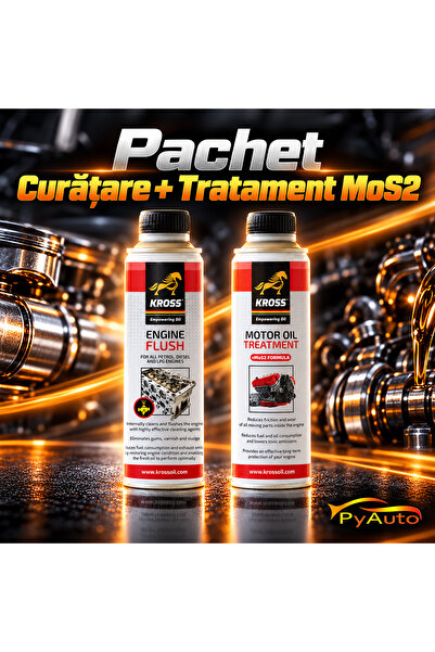 KROSS Pachet : ADITIV ULEI CU FORMULA MOS2 - 250 ML + ADITIV CURATARE MOTOR -...