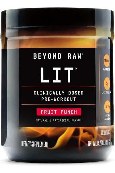 BEYOND RAW LIT | Clinically Dosed Pre-Workout Powder | Contains Caffeine, L-C...