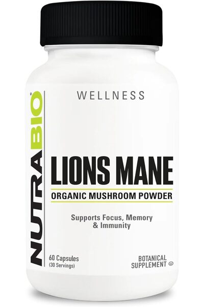 NUTRABIO Lion's Mane (500mg)- 60 Veg caps