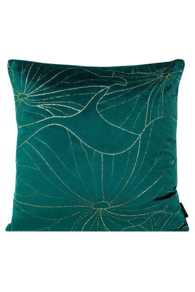 Eurofirany Fata de perna decorativa BLINK-25 45x45 turcoaz inchis/auriu deschis
