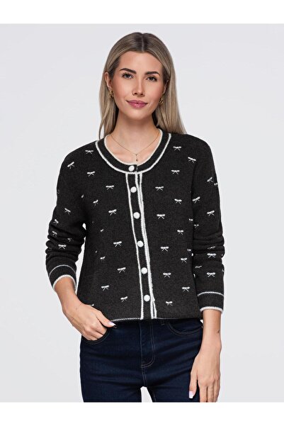 OMBRE Damenpullover, schlicht geschnitten, Langarm OW-SW-E0032 Braun