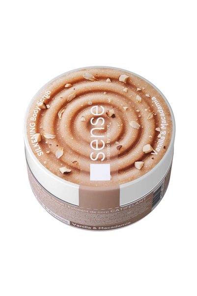 N-A Exfoliant de corp, SugarSilk+, Vanilie & Macadamia, 200ml - SENSE