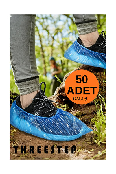 THREESTEP 10 Mikron Galoş 50 ADET Tek Kullanımlık, Dayanıklı, Hijyenik Ayakkabı Koruyucu