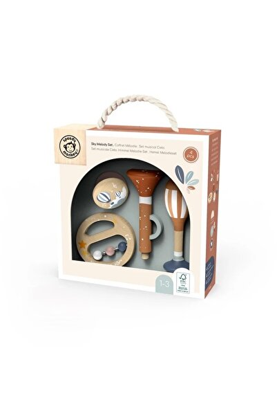 Speedy Monkey Set 4 instrumente muzicale din lemn (S),