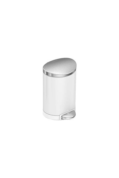 Simplehuman Trash can with pedal, 6 L, stainless steel, White -