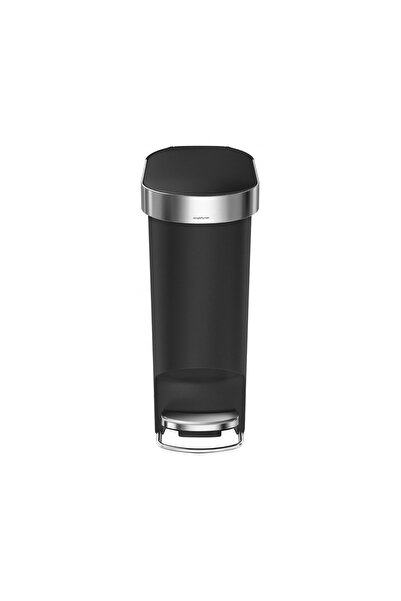 Simplehuman Pedal trash can, 40 L, plastic, "Slim", Black -