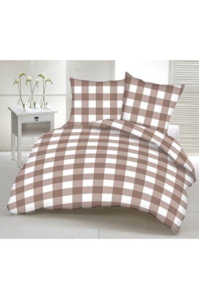 Karo Fata de perna 40x40cm, 100% bumbac, alb/bej, cu fermoar