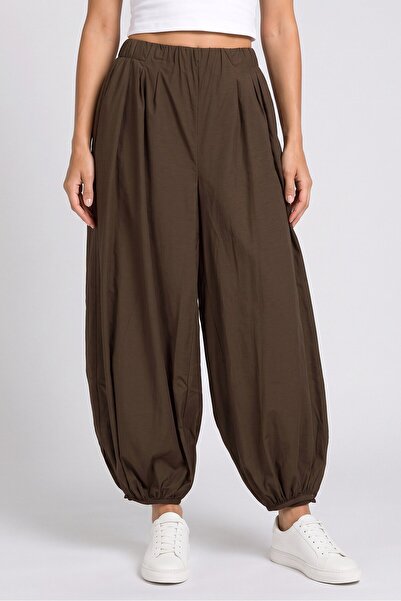Threadbare Women Regular Fit Solid Jogger Pants, Chocolate Brown