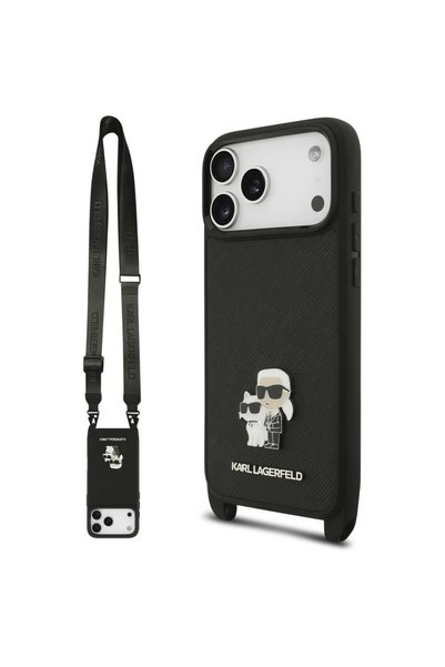 Karl Lagerfeld Husa Saffiano K&C Metal Pin Crossbody, iPhone 17/18 Pro Max, N...