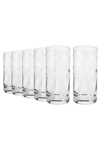 Krosno Set of 6 long drinks glasses, crystalline glass, 380 ml, "Romance" -