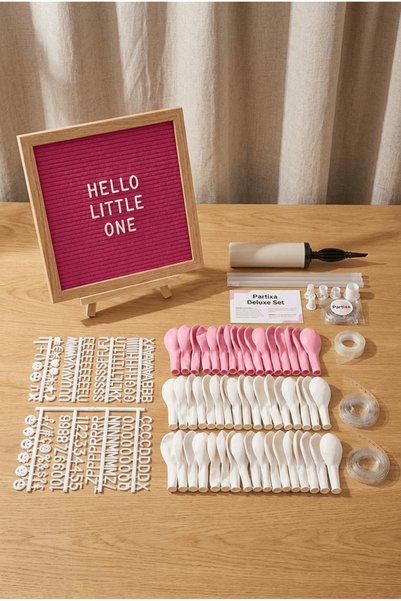 Partixa Hospital Room Decoration Welcome Baby First Day Deluxe Set Girl Pink ...