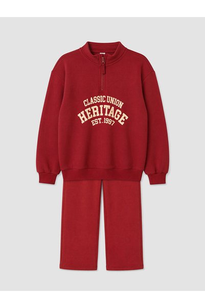 LC Waikiki Red Printed Boy's Suit