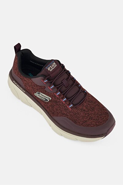 SKECHERS Men DLux Walker 2,0 Slip On Walking Shoes, Maroon