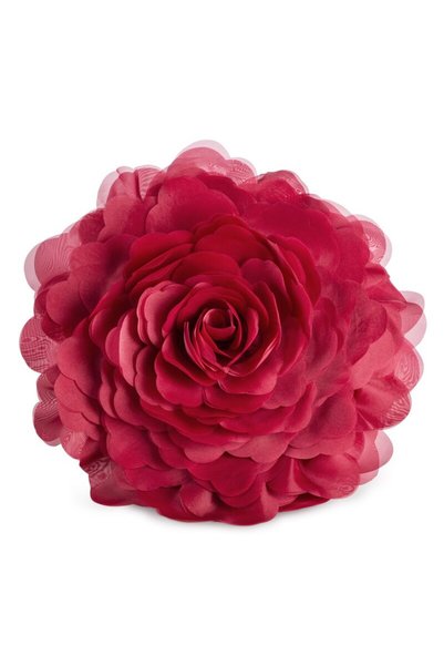 Eurofirany Fata Perna, EUROFIRANY, Flores Roza, 40 cm, Bordeaux, Catifea Moal...