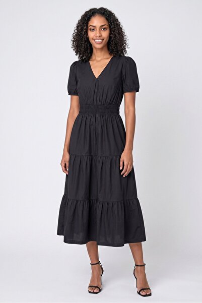 Threadbare Women Solid Maxi Dress, Black