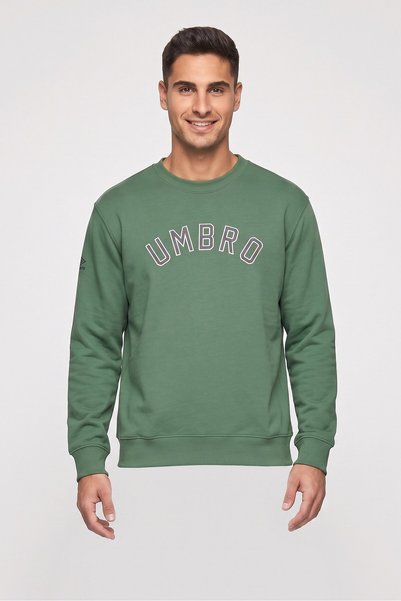 UMBRO Men Sportswear Fit Brand Logo Outdoor Sweatshirt, Green