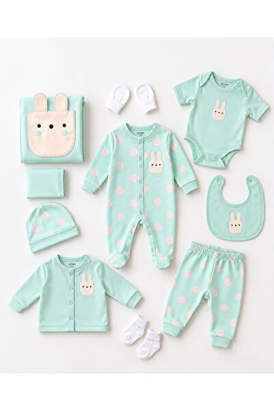 Aziz Bebe Baby Girl Embroidered 10-Piece Hospital Discharge Set 0 Months - 3 ...