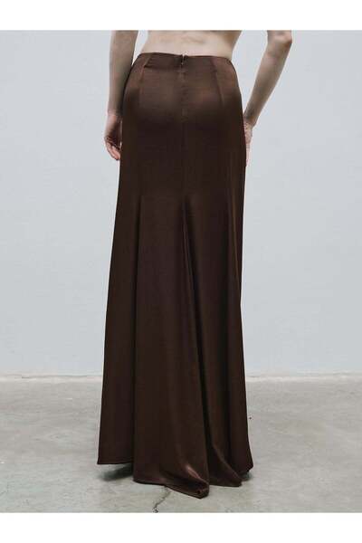 BAQA Brown Skirt with Ruffle Detail