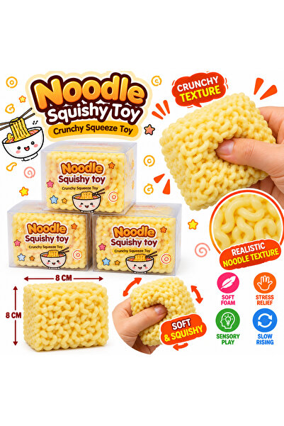 SHOP LIKE A PRO Jucărie Antistres Noodles Squishy Crunchy, Tăiței, Moale și E...