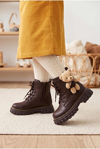 Oksit Wnt Cute Teddy Bear Λεπτομερείς άνετες μπότες για κορίτσια με φερμουάρ ...