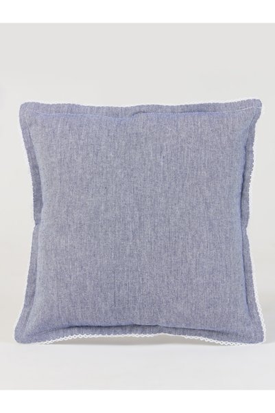 Styli 1-Piece Cotton Cushion Cover with Pom-Pom Trim 45x45cm