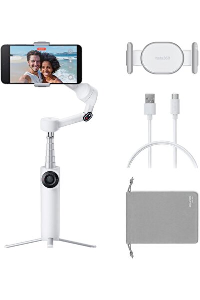 Insta360 Flow 2 White - Phone Gimbal for iPhone/Android, Vlogs