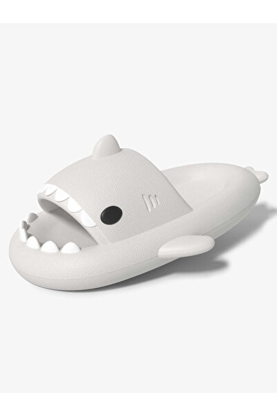 Take Two By Styli White Shark Slides: Fun and Comfy Slip-on for All Ages