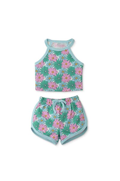 Gingersnaps Girls' Floral Print T-Shirt and Shorts Set for Infants