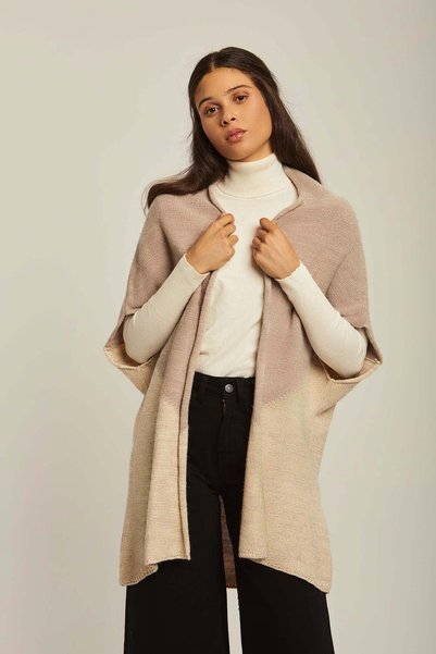 DALYDRESS كارديجان طويل الأكمام بلون موحد