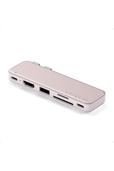 Satechi 6-in-2 USB-C Snap Hub, 4K@60Hz HDMI, For MacBook Neo, Blush