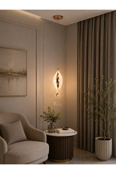 best power ثريا علاقي مودرن LED فردية بتصميم حلزوني كريستالي ذهبي 3 إضاءات - ...