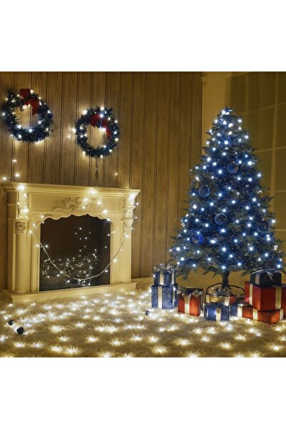 JML Instalatie LED 8m cu 60 MicroLED-uri, Fir Transparent, Lumina Alb Rece, cu Jocuri de Lumini, Flash
