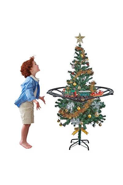 DD SHOP Trenulet Electric cu Sine pentru Brad de Craciun cu Lumina & Sunet - ...