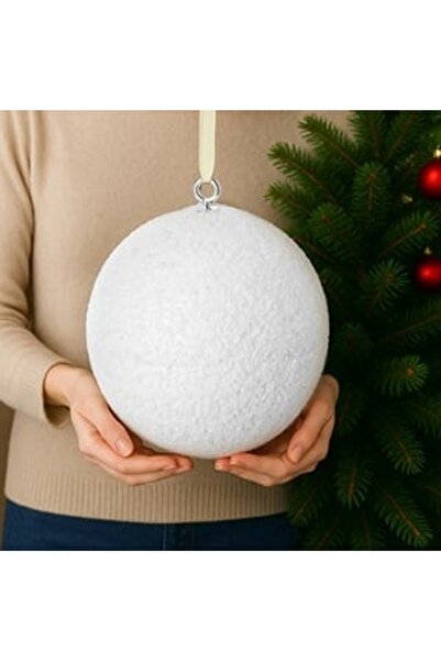 DD SHOP Glob de Craciun cu Beteala Alba Ø20cm - Globuri Decoratiuni Albe