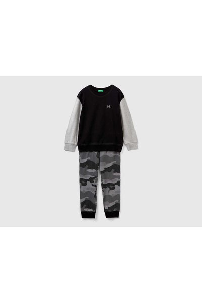 United Colors of Benetton Boys' Camouflage Pajamas